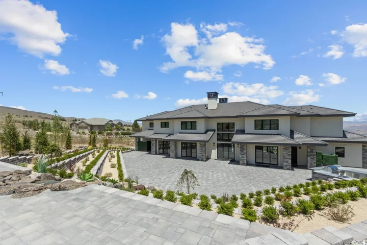 Contemporary two-story home on a Northern Nevada hillside